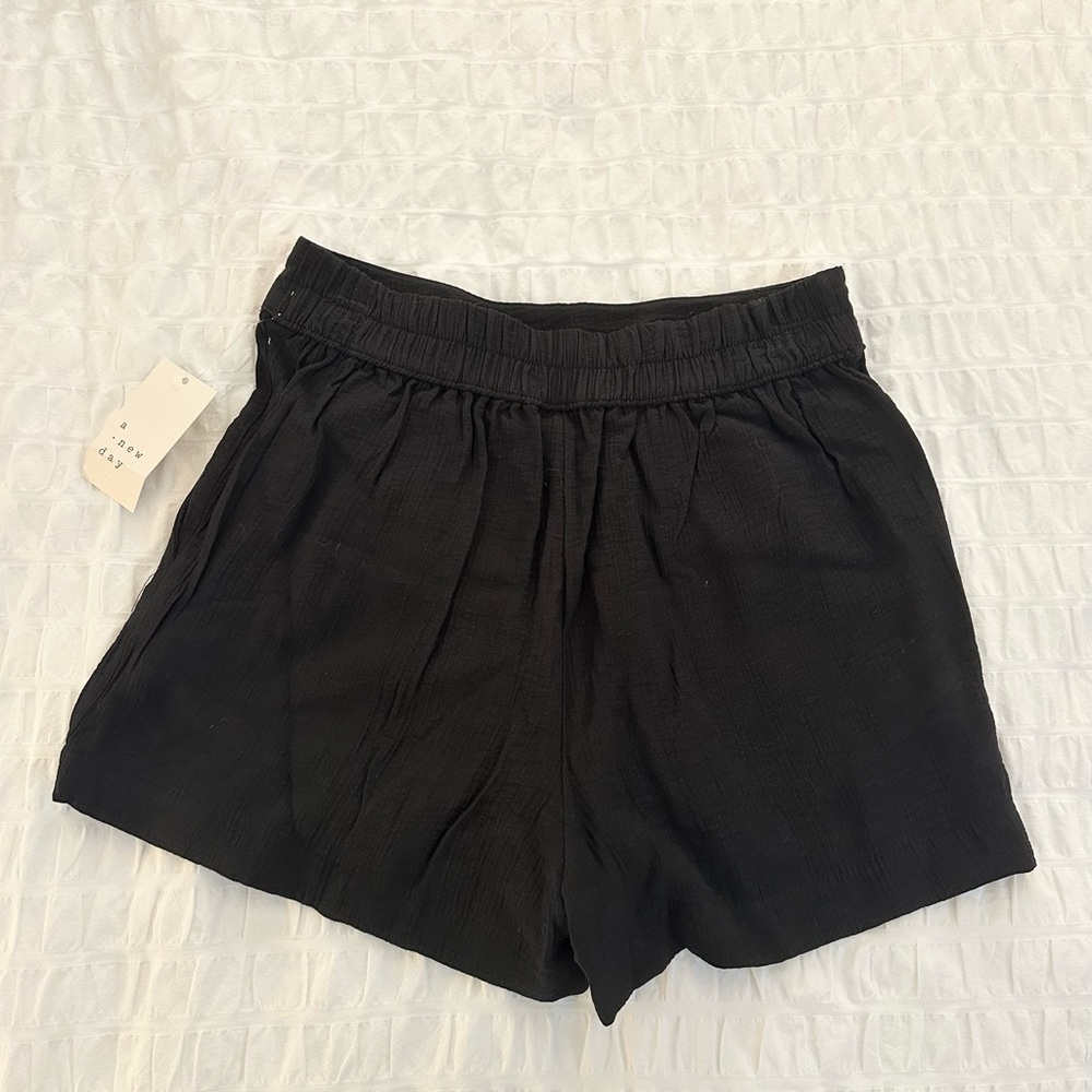NWT a new day High Rise Gauze Shorts Black - Picture 5 of 7